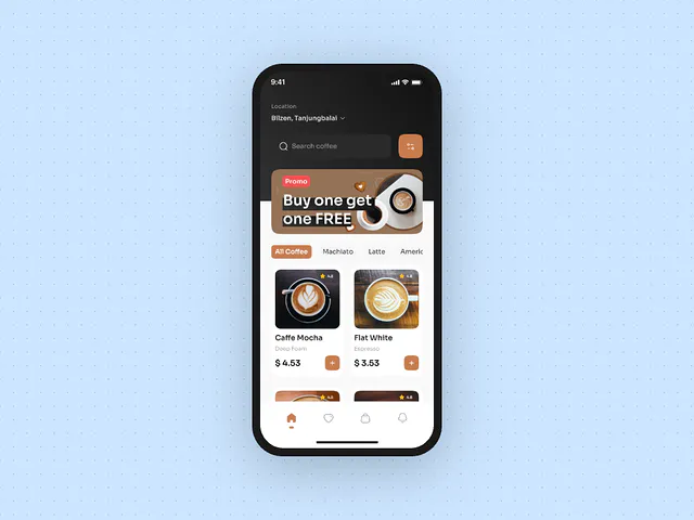 Coffee Shop Mobile App UI Kit | Figma Market